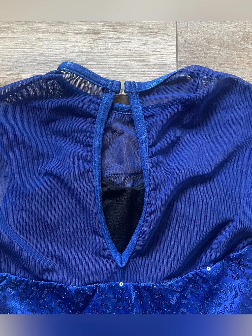 Revolution Dancewear Royal Blue Sequin Dance Costume Lyrical Jazz Girl’s Medium